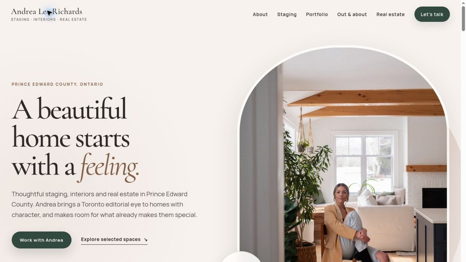 Andrea Lee Richards website homepage